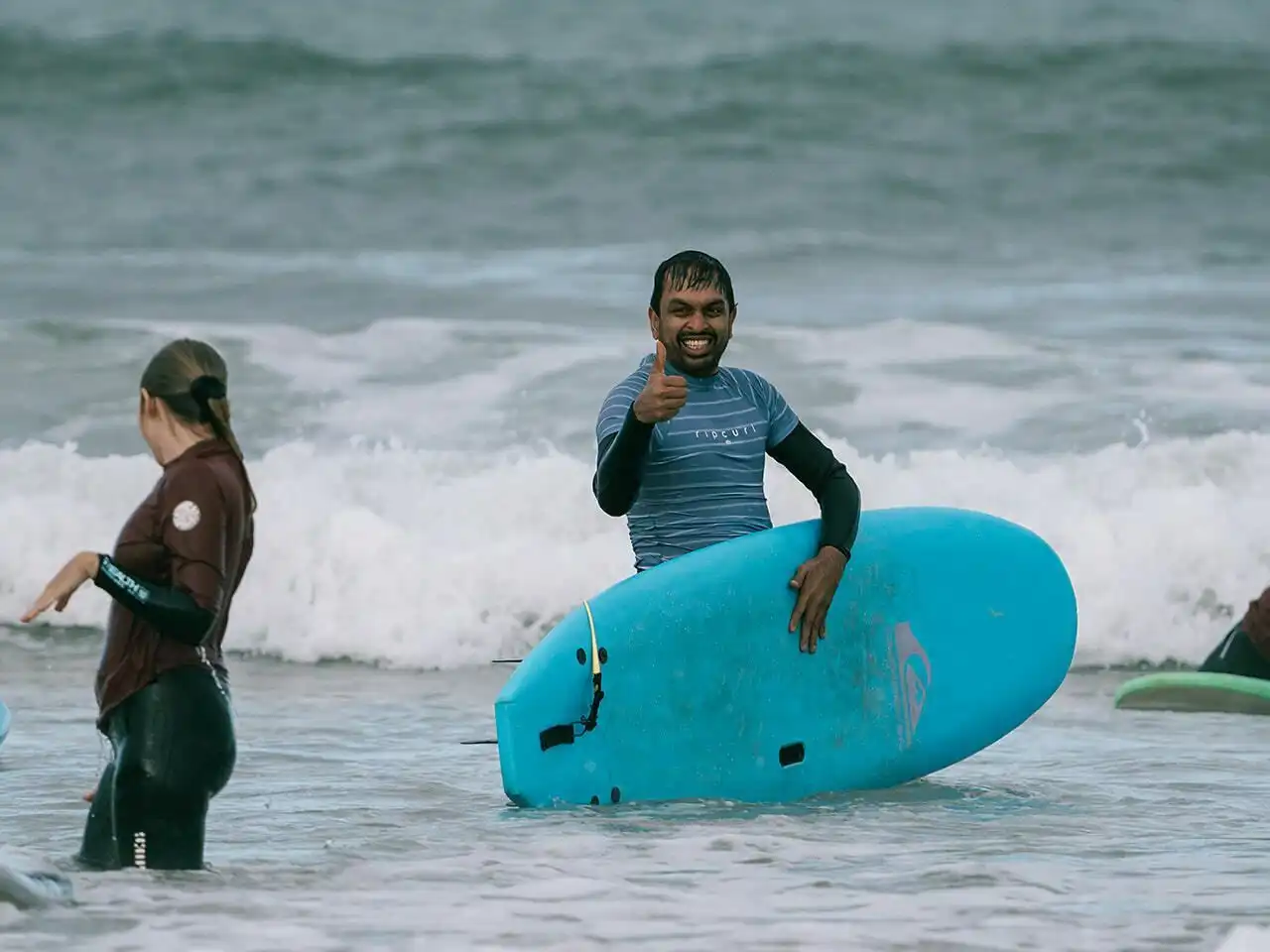 Surfers enjoying Arugam Bay breaks