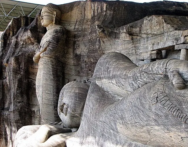 Gal Vihara rock-carved Buddha statues